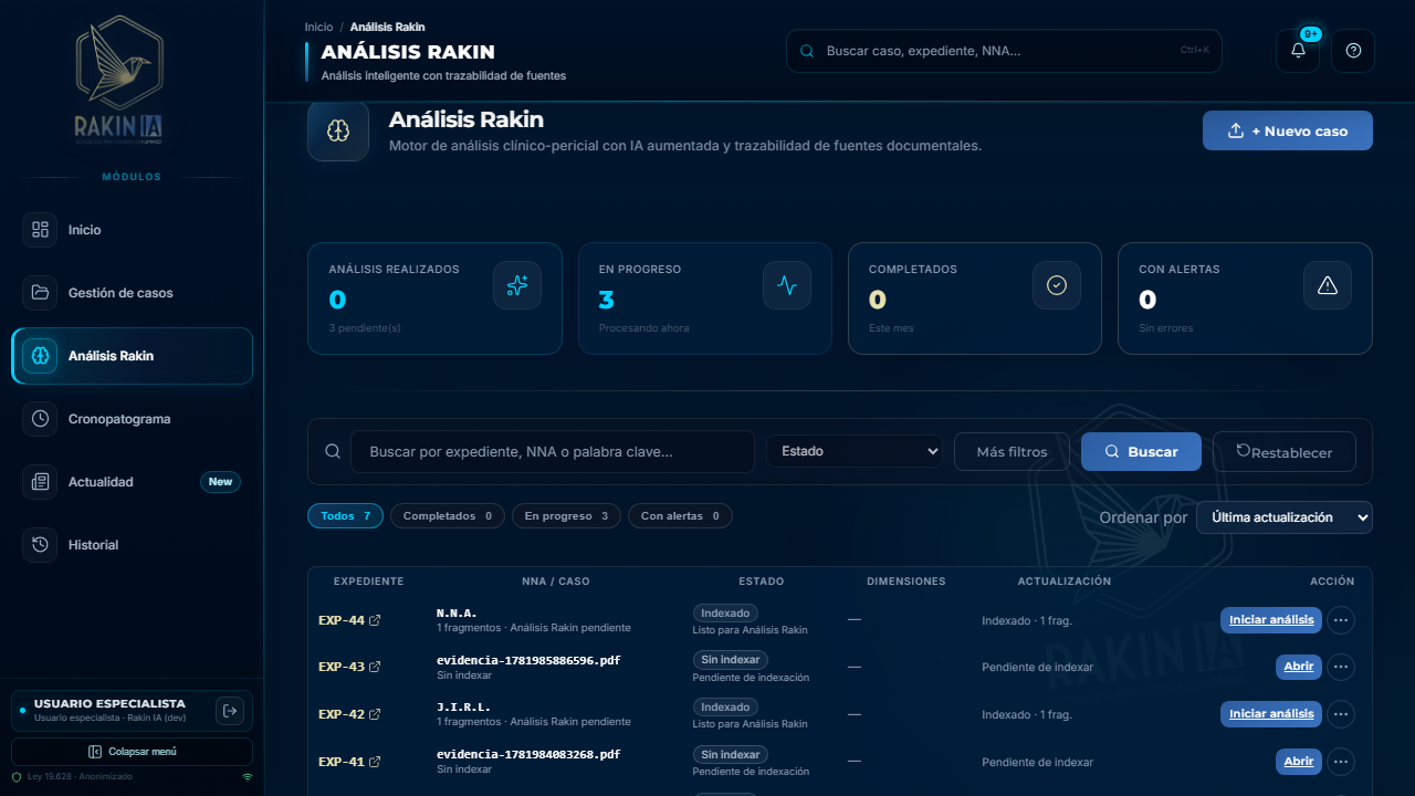 Pantalla de consulta asistida. Es interfaz, no el servicio que responde.