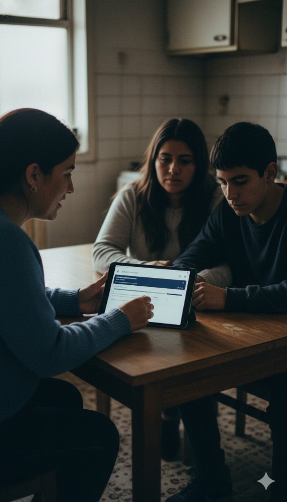 Visita. El expediente como apoyo en la conversación.