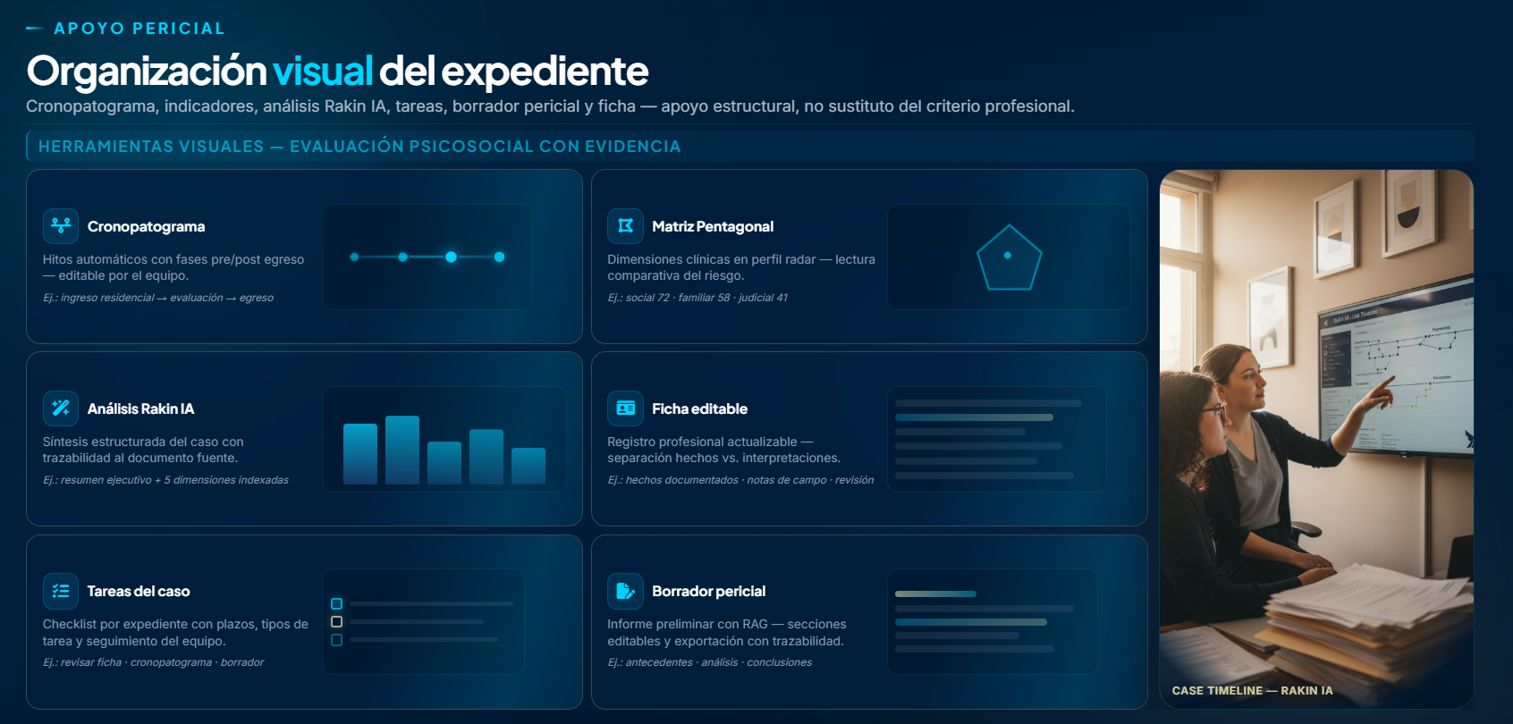 Herramientas visuales. Organización del expediente pericial.